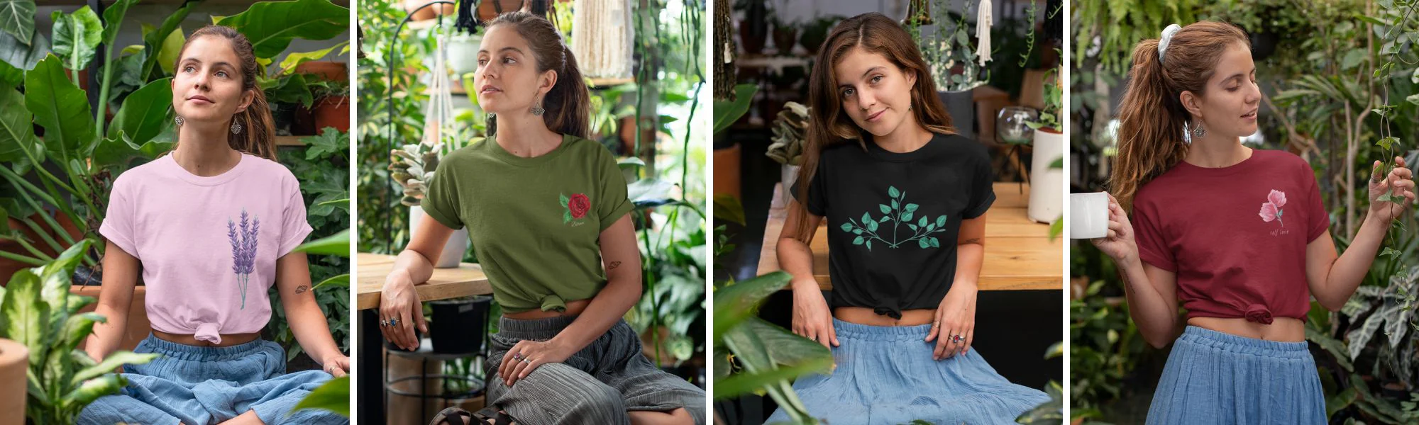 Karen Kane Store -Karen Kane Store floral collection banner gogirgit womens tshirt