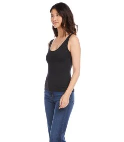 Petite Size Scoop Tank -Karen Kane Store karenkane 2022 summer L26000 BLK 003 46e7a2c5 36dc 4be2 aaf8 a6187381926a