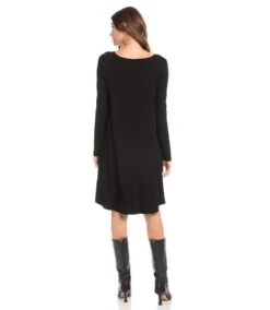 Petite Size Long Sleeve Maggie Dress 9 Petite Size Long Sleeve Maggie Dress -Karen Kane Store karenkane 2022 winter 4L13233P BLK 004