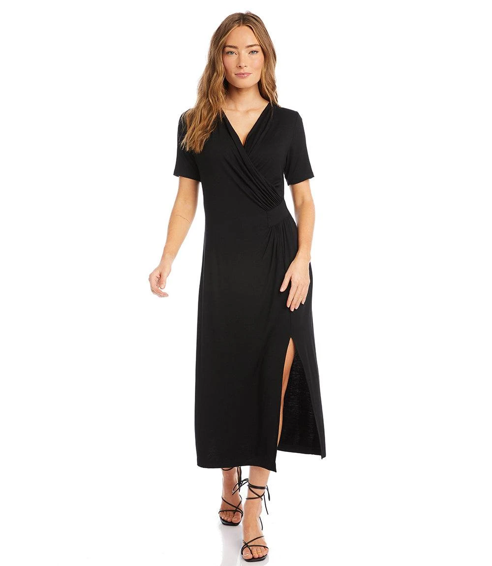 Petite Size Faux Wrap Midi Dress 4 Petite Size Faux Wrap Midi Dress - Image 4