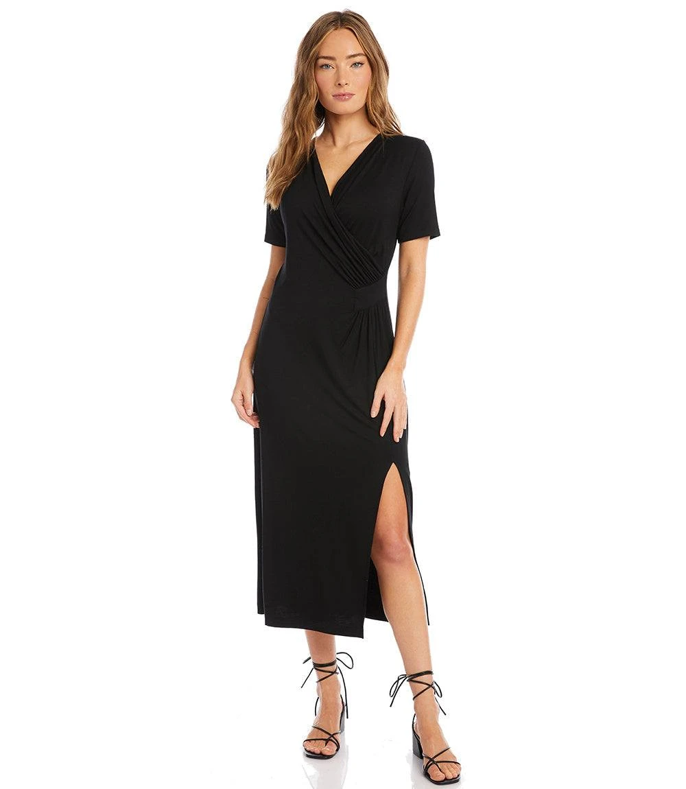 Petite Size Faux Wrap Midi Dress 3 Petite Size Faux Wrap Midi Dress - Image 3