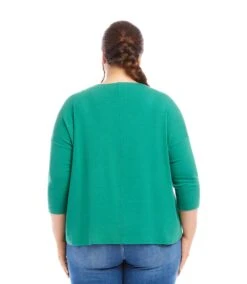 Plus Size 3/4 Sleeve Boatneck Top 6 Plus Size 3/4 Sleeve Boatneck Top -Karen Kane Store karenkane 2024 fall 3L05516W GLS 003