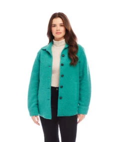 Brushed Shirt Jacket -Karen Kane Store karenkane 2024 fall 3L08300 GLS 001