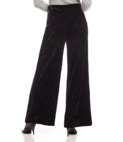 Crushed Velvet Pants -Karen Kane Store karenkane 2024 fall 3L09401 BLK 00 1