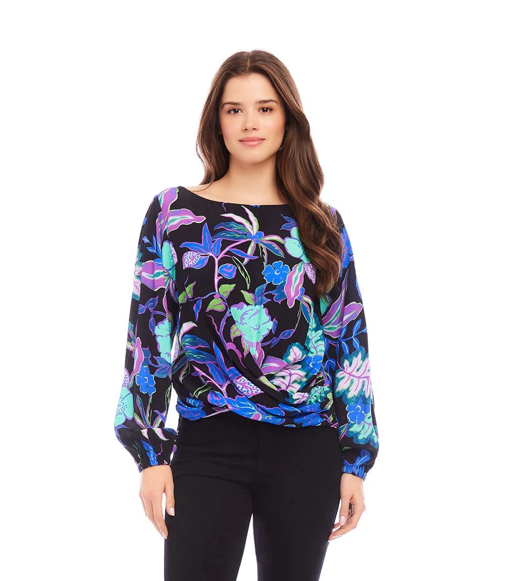 Petite Size Boatneck Drape Top 1 Petite Size Boatneck Drape Top