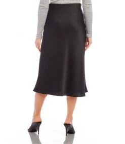 Satin Bias Cut Midi Skirt -Karen Kane Store karenkane 2024 fall 3L11800 BLK 00 3