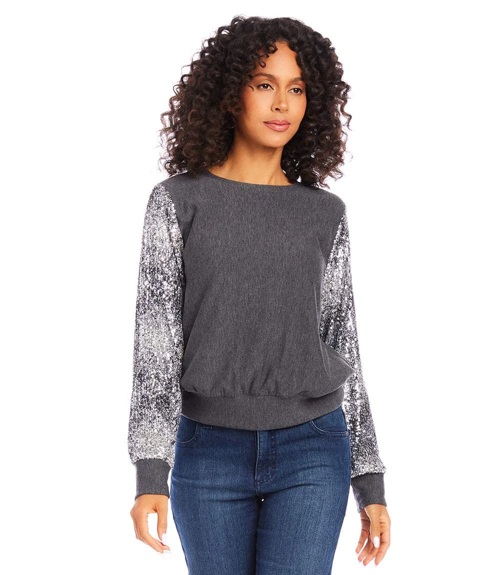 Sequin Sleeve Top 1 Sequin Sleeve Top