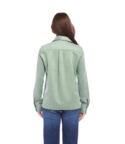 Faux Suede Shirt 6 Faux Suede Shirt -Karen Kane Store karenkane 2024 fall 3L47101 SAG 003