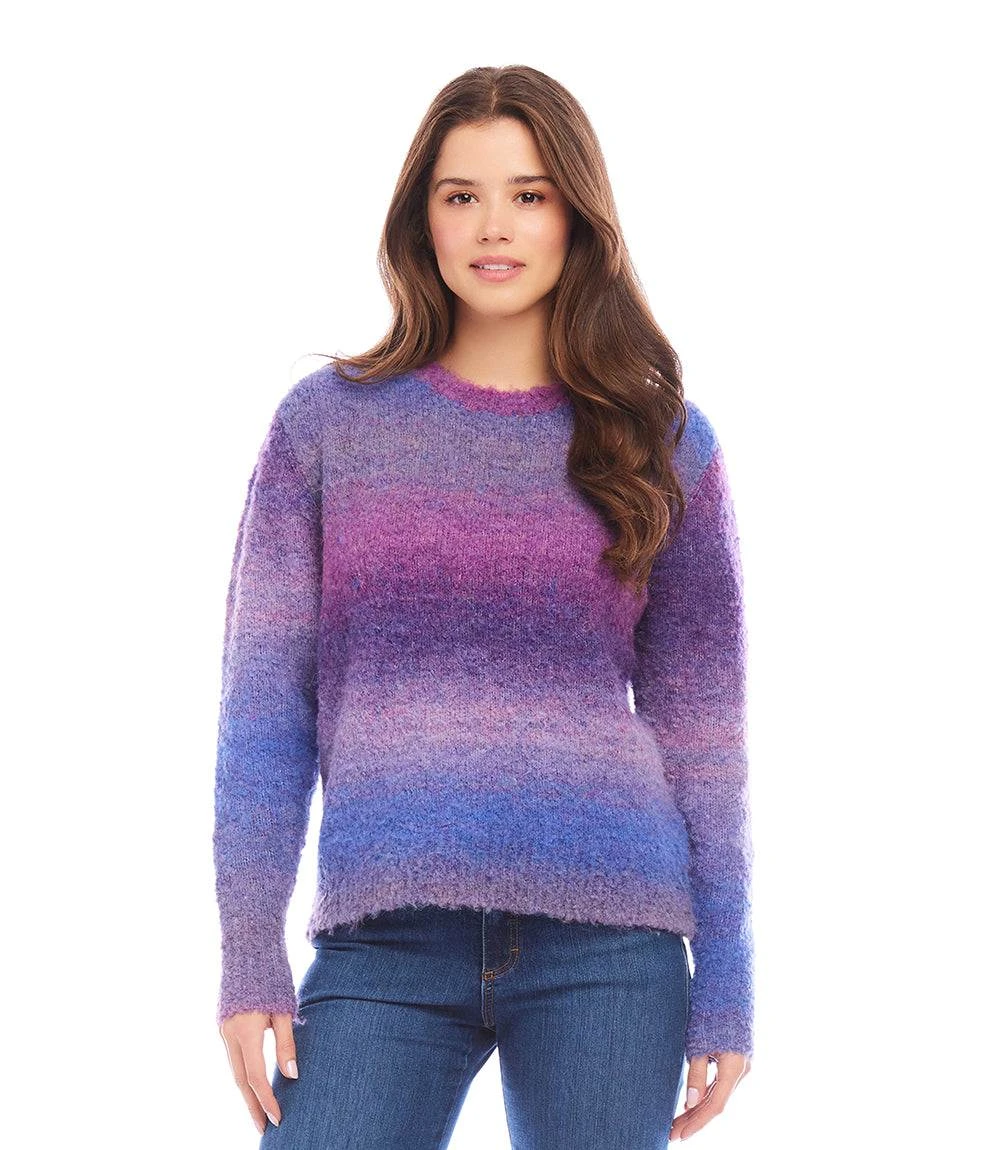 Petite Size Ombre Boucle Sweater 2 Petite Size Ombre Boucle Sweater - Image 2