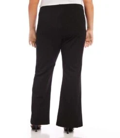 Plus Size Front Slit Pants 6 Plus Size Front Slit Pants -Karen Kane Store karenkane 2024 spring 1L09007W BLK 003