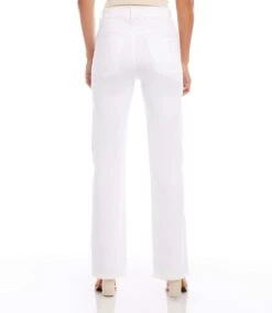 Slim Wide Leg Jeans -Karen Kane Store karenkane 2024 spring L82000 WHI 003