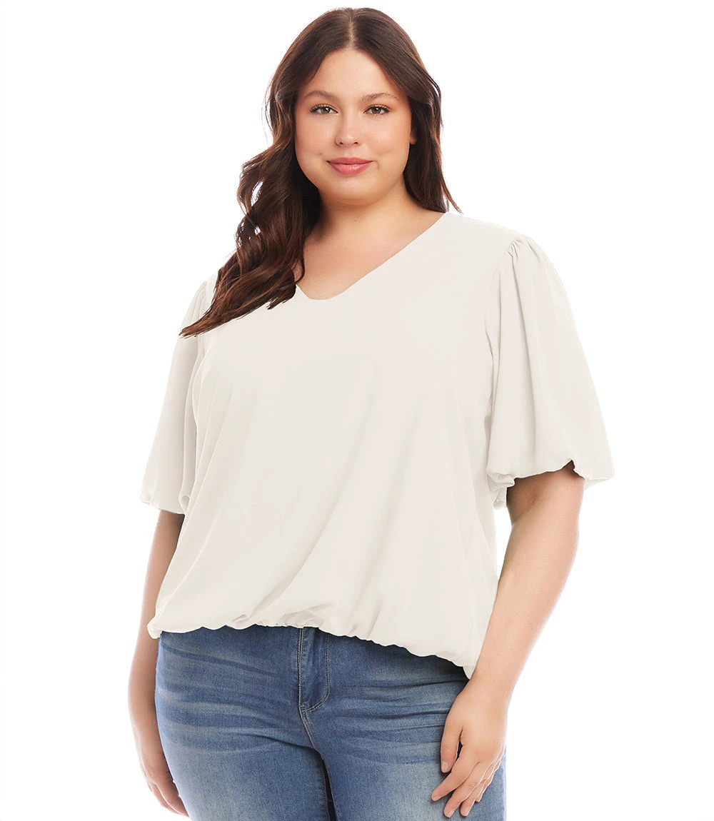 Plus Size Sleeve Puff Sleeve Top 1 Plus Size Sleeve Puff Sleeve Top