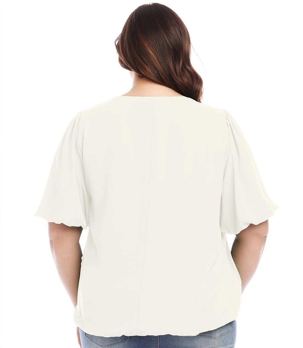 Plus Size Sleeve Puff Sleeve Top 3 Plus Size Sleeve Puff Sleeve Top - Image 3