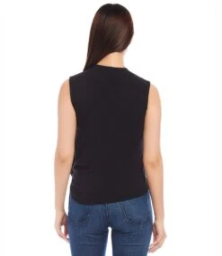 Petite Size Side-Tie Top 6 Petite Size Side-Tie Top -Karen Kane Store karenkane 2024 summer L05505P BLK 003