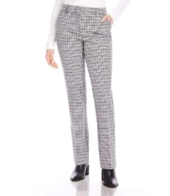Plaid Trouser -Karen Kane Store karenkane 2024 winter 4L09301 PLA 00 1