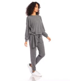 Side Tie Sweatshirt 7 Side Tie Sweatshirt -Karen Kane Store karenkane 2024 winter 4L26500 HEA 00 2