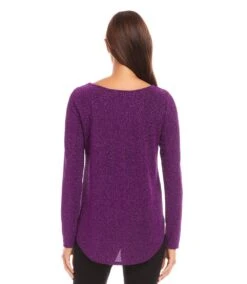 Metallic Shirttail Top -Karen Kane Store karenkane 2024 winter 4L40503 MAG 00 3