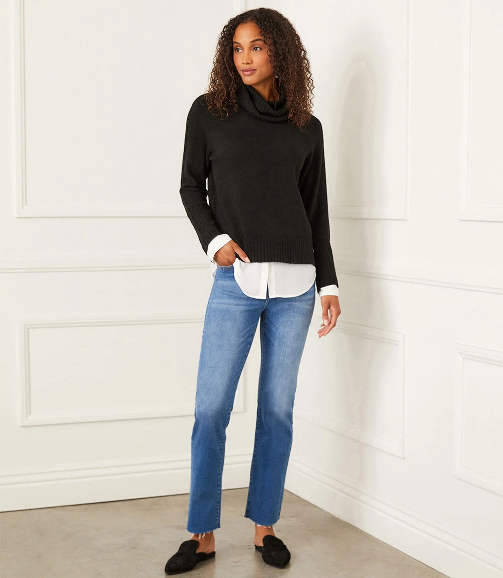 Layered Turtleneck Sweater 2 Layered Turtleneck Sweater - Image 2