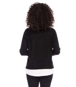 Layered Turtleneck Sweater 10 Layered Turtleneck Sweater -Karen Kane Store karenkane 2024 winter 4L89840 BLK 00 3