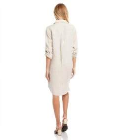 Petite Size Linen Shirtdress 8 Petite Size Linen Shirtdress -Karen Kane Store karenkane 2025 spring L01553 OAT 005 1973bf1e eb60 4a10 979f 959a0f152ab3